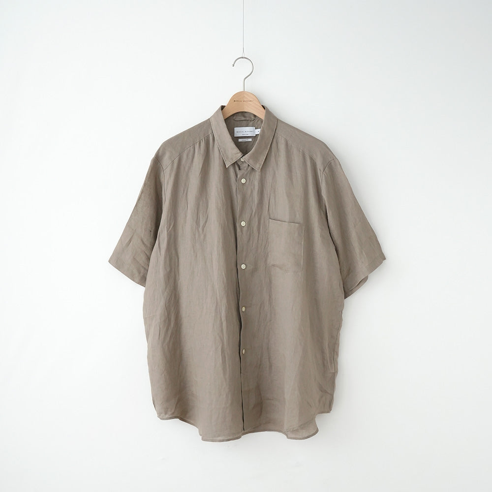 60/1 LINEN CANVAS LOOSE FIT R/C S/S SHIRTS – MANUAL ALPHABET