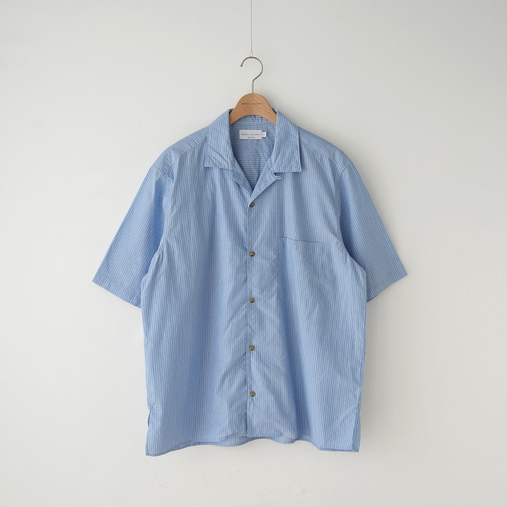 STRIPE S/S OPEN COLLAR SHIRTS – MANUAL ALPHABET ONLINE STORE