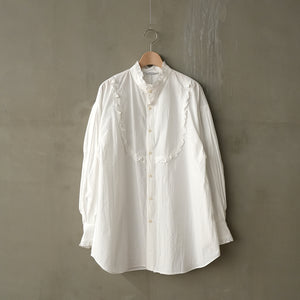 TUCK SLEEVE FRILL OVER BLOUSE