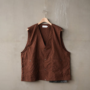 WRINKLE WASHER POPLIN VEST