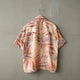 FLOWER MESH OPEN COLLAR S/S SHT