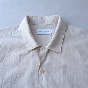 60LAWN STRIPE OPEN COLLAR S/S SHT