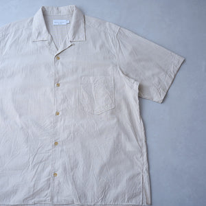 60LAWN STRIPE OPEN COLLAR S/S SHT