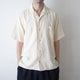 ORGANIC GAUZE OPEN COLLAR S/S SHT