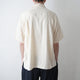 ORGANIC GAUZE OPEN COLLAR S/S SHT