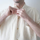 ORGANIC GAUZE OPEN COLLAR S/S SHT