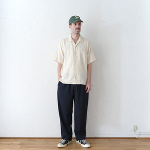 ORGANIC GAUZE OPEN COLLAR S/S SHT