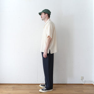 ORGANIC GAUZE OPEN COLLAR S/S SHT
