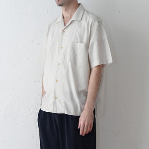 60LAWN STRIPE OPEN COLLAR S/S SHT