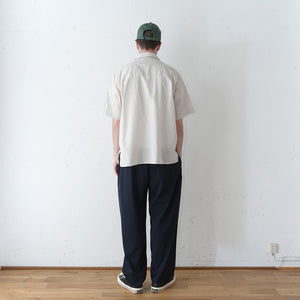 60LAWN STRIPE OPEN COLLAR S/S SHT