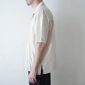 60LAWN STRIPE OPEN COLLAR S/S SHT