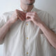 60LAWN STRIPE OPEN COLLAR S/S SHT