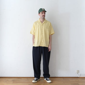 ORGANIC GAUZE OPEN COLLAR S/S SHT
