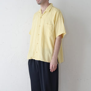 ORGANIC GAUZE OPEN COLLAR S/S SHT