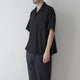 ORGANIC GAUZE OPEN COLLAR S/S SHT