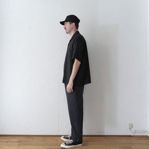 ORGANIC GAUZE OPEN COLLAR S/S SHT