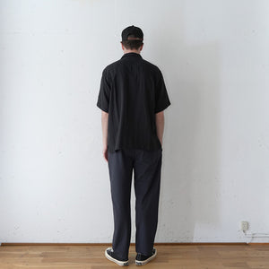 ORGANIC GAUZE OPEN COLLAR S/S SHT