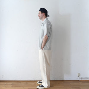 60LAWN STRIPE OPEN COLLAR S/S SHT