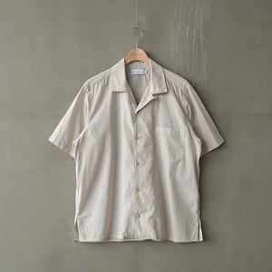 60LAWN STRIPE OPEN COLLAR S/S SHT