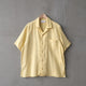 ORGANIC GAUZE OPEN COLLAR S/S SHT