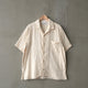 ORGANIC GAUZE OPEN COLLAR S/S SHT
