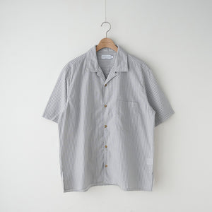 STRIPE S/S OPEN COLLAR SHIRTS – MANUAL ALPHABET ONLINE STORE