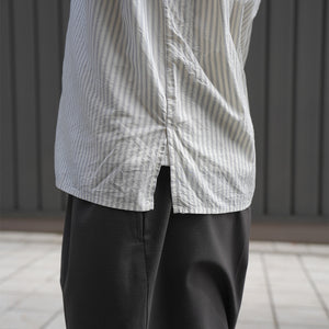 STRIPE S/S OPEN COLLAR SHIRTS – MANUAL ALPHABET ONLINE STORE