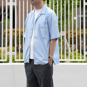 STRIPE S/S OPEN COLLAR SHIRTS – MANUAL ALPHABET ONLINE STORE