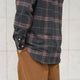 BRUSHED CHECK LOOSE FIT R/C SHT