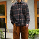 BRUSHED CHECK LOOSE FIT R/C SHT
