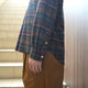 BRUSHED CHECK LOOSE FIT B/C SHT
