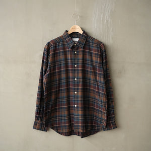 BRUSHED CHECK LOOSE FIT R/C SHT