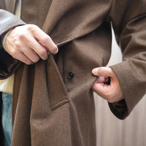 WOOL BEAVER BALMACAAN COAT