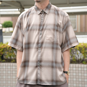 T/W CHECK WIDE SQUARE SHIRTS – MANUAL ALPHABET ONLINE STORE