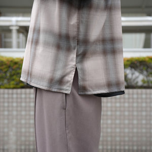T/W CHECK WIDE SQUARE SHIRTS – MANUAL ALPHABET ONLINE STORE