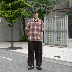 T/W CHECK WIDE SQUARE SHIRTS – MANUAL ALPHABET ONLINE STORE