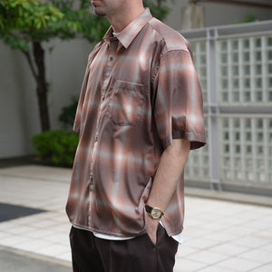 T/W CHECK WIDE SQUARE SHIRTS – MANUAL ALPHABET ONLINE STORE