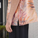 FLOWER MESH OPEN COLLAR S/S SHT