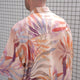 FLOWER MESH OPEN COLLAR S/S SHT