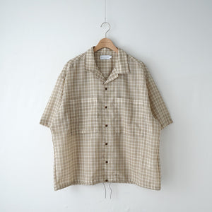 T/C LAWN CHECK WIDE S/S SHIRTS – MANUAL ALPHABET ONLINE STORE