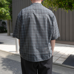 T/C LAWN CHECK WIDE S/S SHIRTS – MANUAL ALPHABET ONLINE STORE