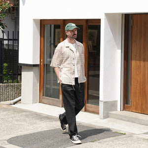 T/C LAWN CHECK WIDE S/S SHIRTS – MANUAL ALPHABET ONLINE STORE