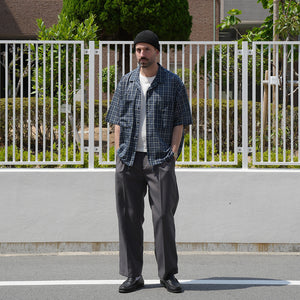 Rmama＊確認用 T/C LAWN CHECK WIDE S/S SHIRTS – MANUAL ALPHABET ONLINE STORE