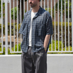 T/C LAWN CHECK WIDE S/S SHIRTS – MANUAL ALPHABET ONLINE STORE