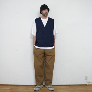 WRINKLE WASHER POPLIN VEST
