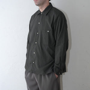 DOBBY CHECK L S SHIRTS BLUE 1