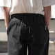12oz BLACK DENIM EASY WIDE PANTS