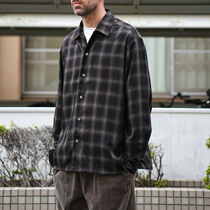 DENIM V-NECK SHIRING SHT【MANON】