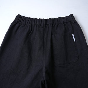12oz BLACK DENIM EASY WIDE PANTS