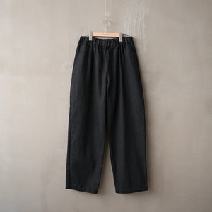 12oz BLACK DENIM EASY WIDE PANTS